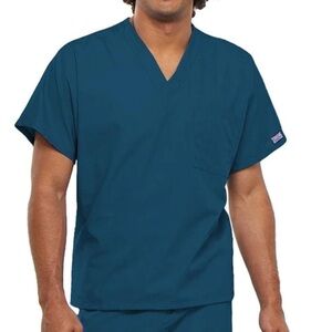 Cherokee Workwear Scrubs Top Shirt Unisex Nurse Doctor Hospital Medical  New